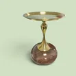 Sabon Modern Pan Top Side Stool Mai Brown Base - 2