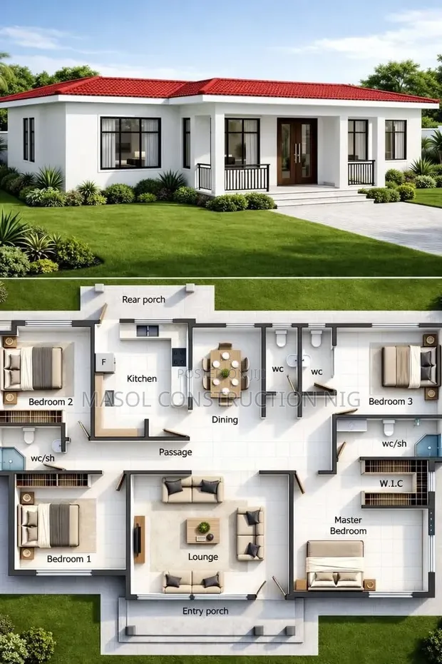 Modern Residential House Plan Design - 1