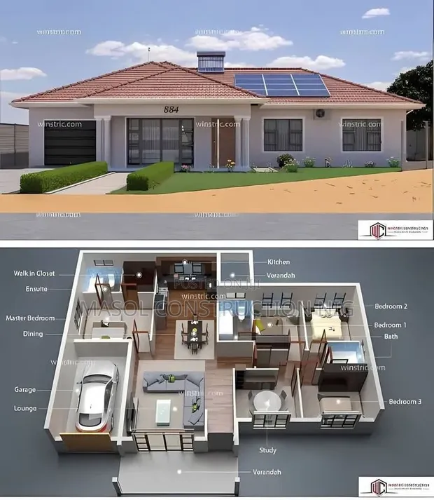 Elegant Family Residence Design Plan - 1