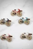 Rhinestone Floral Bicycle Brooch Pins - 5