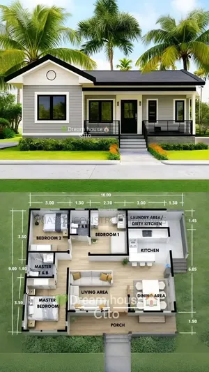 Modern 5 Bedroom House Plan - Architectural Drawing