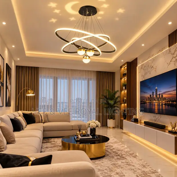 Modern Luxury LED Ring Chandelier - Baki - 1