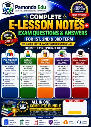 Lesson Notes: Pre-Nursery to Secondary
