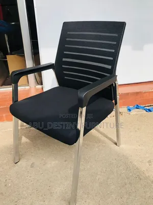 Office Visitors Stainless Mesh Chair - Brand New