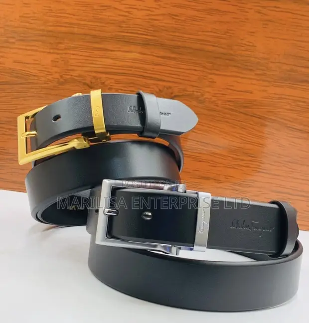 Quality Leather Belt - Black Buckle - 1