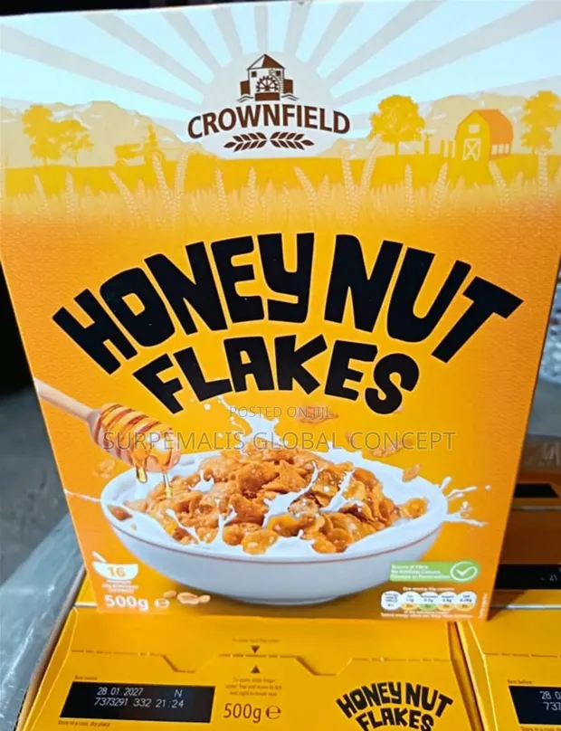Crownfield Honey Nut Flakes Cereal - Akwatin 12 - 1