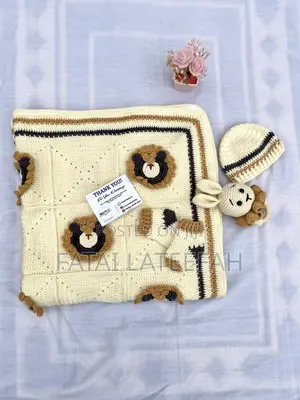 Handmade Crochet Baby Boy Blanket Set