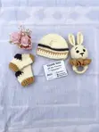 Handmade Crochet Baby Boy Blanket Set - 3