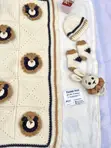 Handmade Crochet Baby Boy Blanket Set - 4