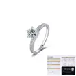 Moissanite Engagement Ring - Silver Plated - 1