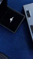 Moissanite Engagement Ring - Silver Plated - 5