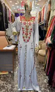 Luxury Dubai Beaded Abaya - Kyakkyawar Launi Pink - 2