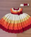 Crochet Multi-Color Dress for Baby Girl - 1