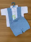 Crochet Baby Boy 2-Piece Set (0-12 Months) - 2