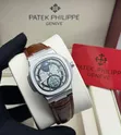 Agogon Hannu na Patek Philippe na Quartz tare da Hannun Derar fata - 4