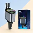 4-in-1 Retractable Car Charger with Starry Sky Projector - 1