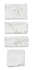 Premium Embroidered White Lace Tablecloth Floral Design - 5