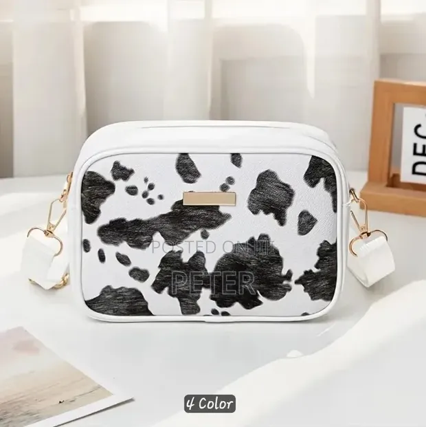 Unisex Cow Print Crossbody Bag - 1