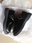 Unisex Black School Shoes T-Bar Buckle Sizes 27-33 - 1
