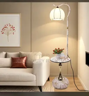 Home Interiors Side Table with Lamp