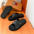 Tommy Hilfiger Classic Black Leather Slippers - Brand New - 2