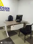 Office Table and Leather Chair Set - 1