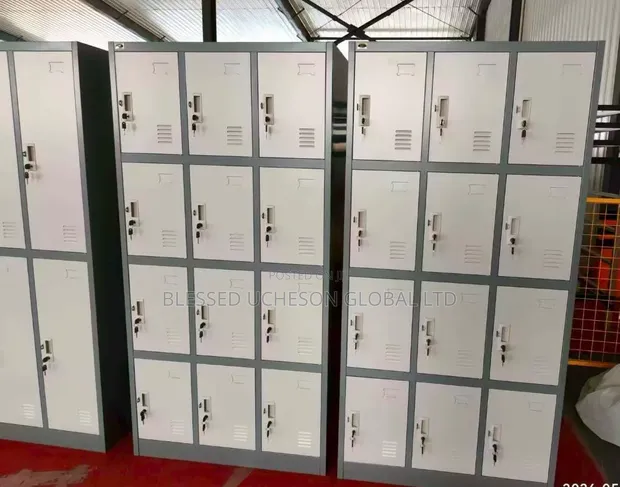 Brand New 12-Door Heavy-Duty Steel Locker Cabinet - 1