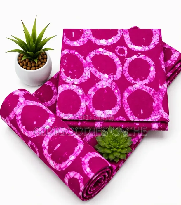 Adire Patterned Cotton Ankara Fabrics (6 Yards) - 1