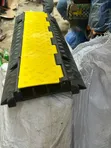 3-Channel Heavy-Duty Rubber Cable Protector Ramp - 2