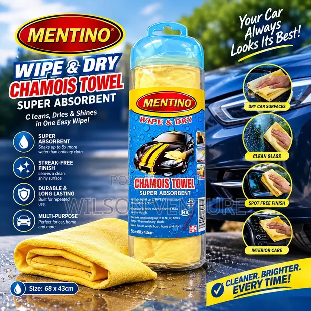 Mentino Wipe Dry Chamois Towel - 1