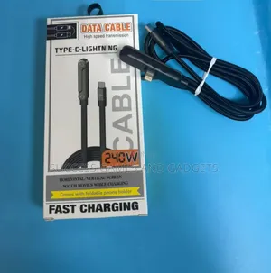 240W USB-C zu Lightning Cable tare da Foldable Phone Holder