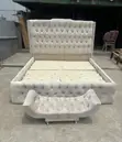 Brand New Tufted Upholstery Bedframe (6x6) with Footrest - 1