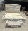 Brand New Tufted Upholstery Bedframe (6x6) with Footrest - 2