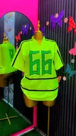 Oversized Jersey Tops - Black, Red, Green - 1