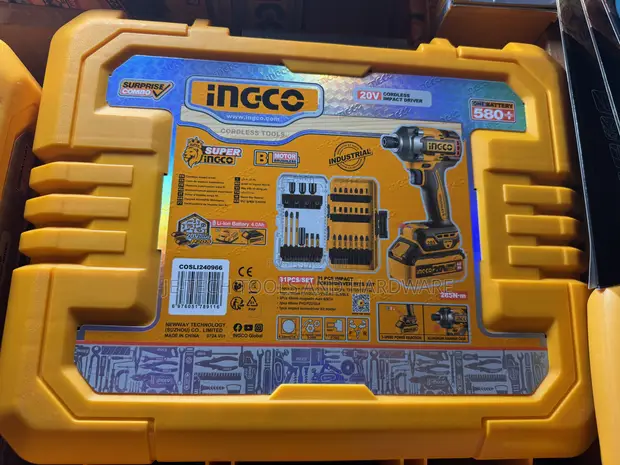 INGCO 20V Cordless Impact Driver/Wrench Combo Kit - 1