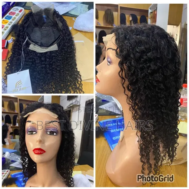 Full Closure 4x4 Jerry Curls Wig - Gashin Mutum - 1