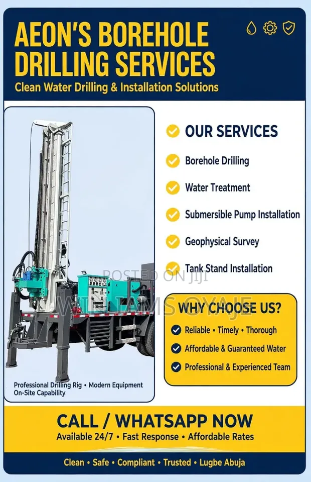 AEON'S Sabis na Hakowa da Maganin Ruwa na Borehole - 1