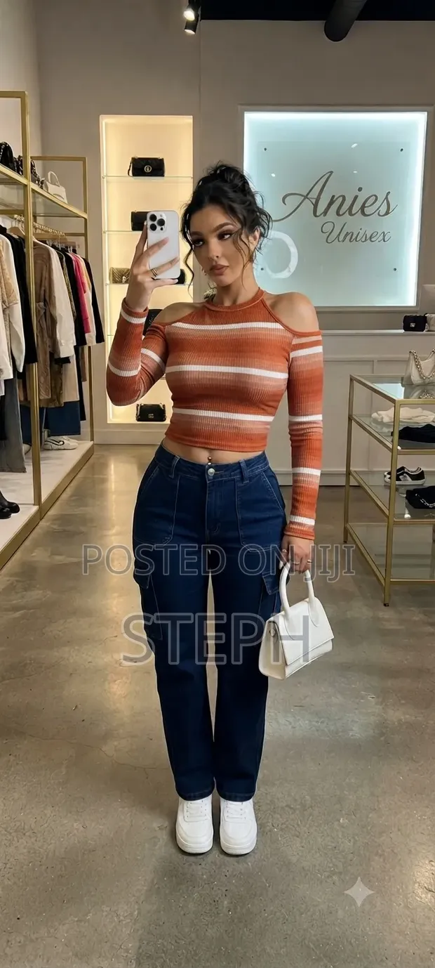 Polyester Bold Striped Top - Women's - 1
