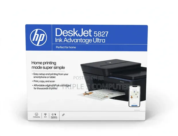 HP DeskJet Ultra 5827 All-in-One Wireless Printer - 1
