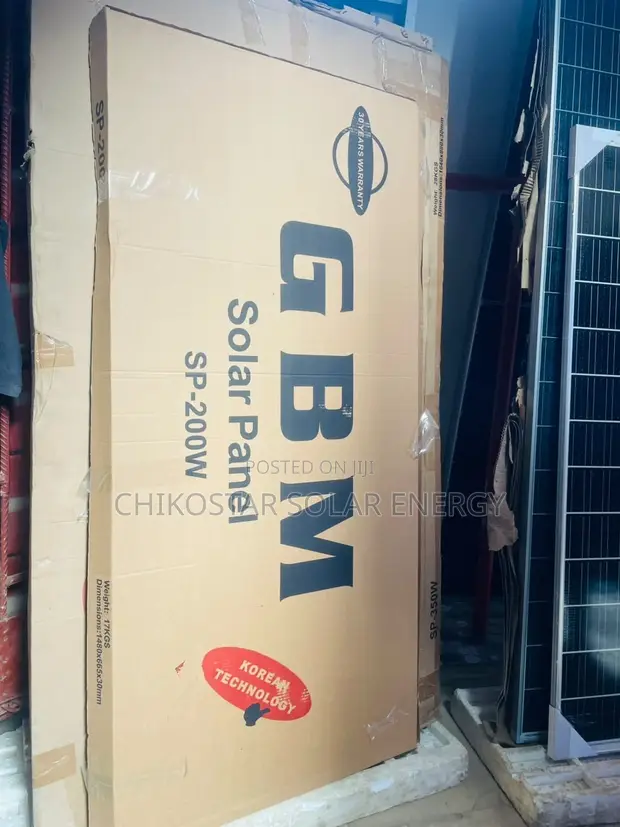 Brand New GBM 200W Monocrystalline Solar Panel (SP-200W) - 1