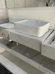 Lavida Executive Marble Calacatta White Basin tare da Madubi - 2