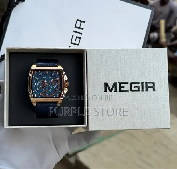 Megir Quality Chronograph Leather Watches - 1