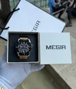 Megir Stylish Chronograph Quality Leather Watch - 2