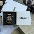 Megir Stylish Chronograph Quality Leather Watch - 3