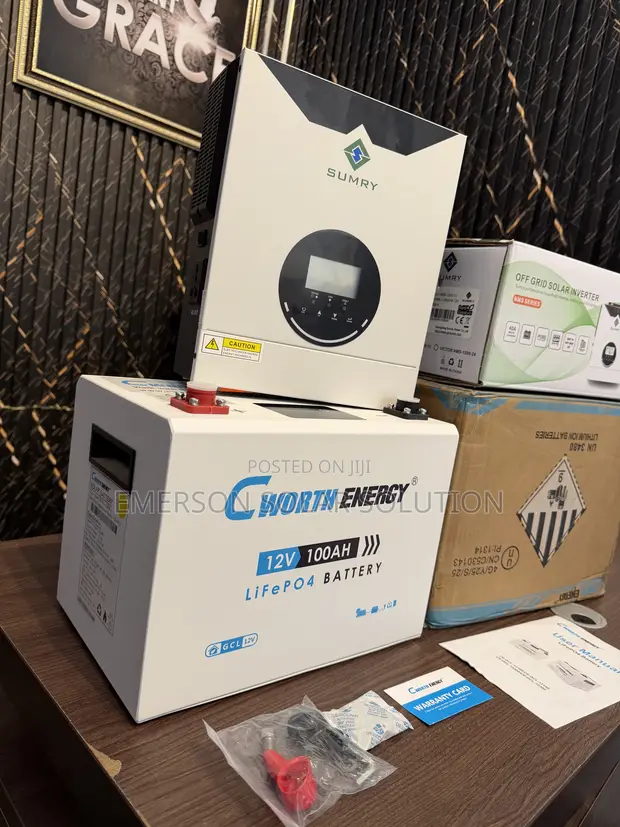 Cworth 100Ah 12V Lithium Battery + Sumry 1.5kVA Inverter - 1