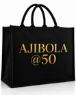 Jute Shopping Bag - Black - 2