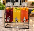 3-Piece Glass Beverage Dispenser Set (2.2L Each) - 2