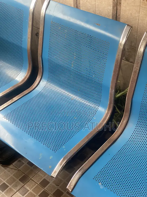 3-Seater Iron Chair don Nuna ko Ofis - 1