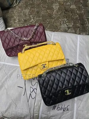 Channel Shoulder Bag - Genuine Leather