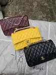 Channel Shoulder Bag - Genuine Leather - 1